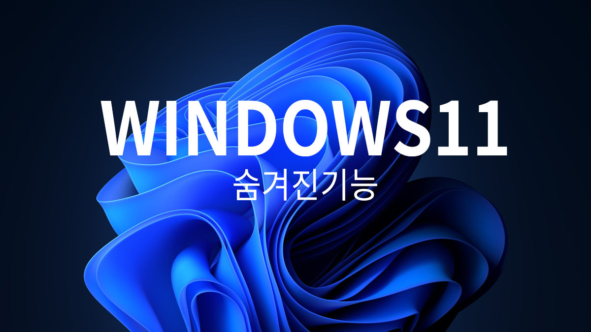 윈도우11 숨겨진 기능 5가지